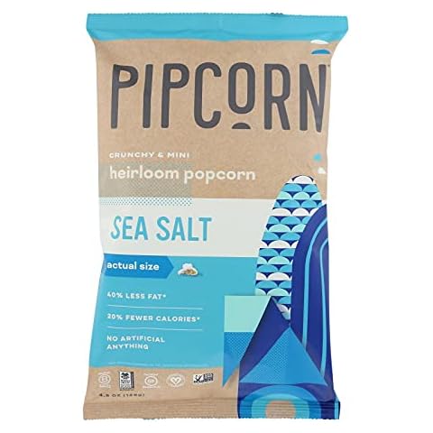 Pipcrn Mini Popcorn,Sea Salt 4 Oz (Pack Of 12) Cover