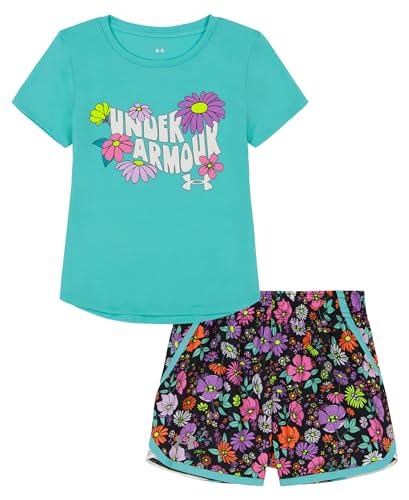 Image of Under Armour Girl's 2-piece Short Sleeve Tee and Shorts Set
