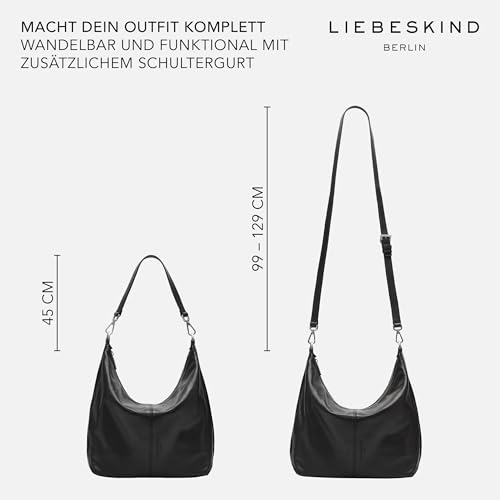 LIEBESKIND Berlin Hobo Bag „Paris M“ I Umhängetasche für Damen aus Leder – Ansicht 6