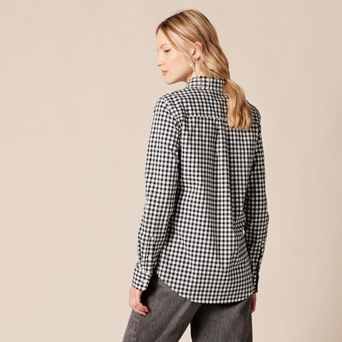Image of Amazon Essentials Women's Regular-Fit Long-Sleeve Button-Down Cotton Poplin Shirt, Business Casual