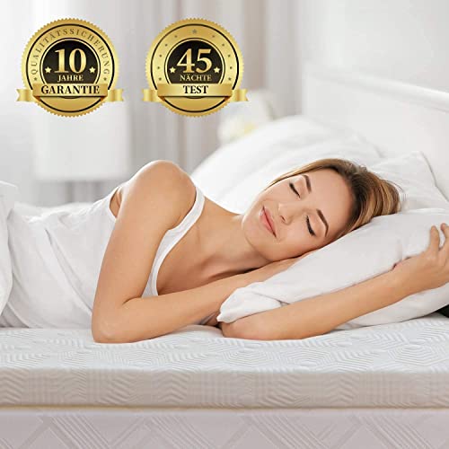 BedStory Harter Topper 180x200cm-5cm Höhe Zwei Härtegrade H3&H4 Matratzentopper,7-Zonen-Matratzenauflage aus Kaltschaum, Matratzentopper für Boxspringbett Wohnwagen Schlafsofa