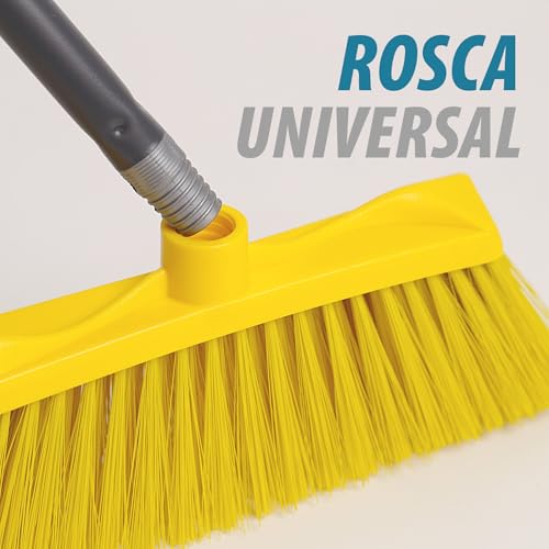 MAYA Besen Colors, weich und effektiv, für den Innenbereich, PET-Fasern und Polypropylen-Dübel (gelb)