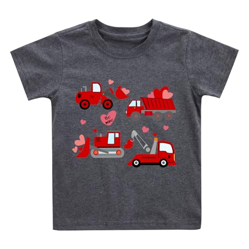 Boys Girls Valentines Love Heart Shirts Toddler Valentines Casual Funny T-Shirt Outfit 1-7 Years