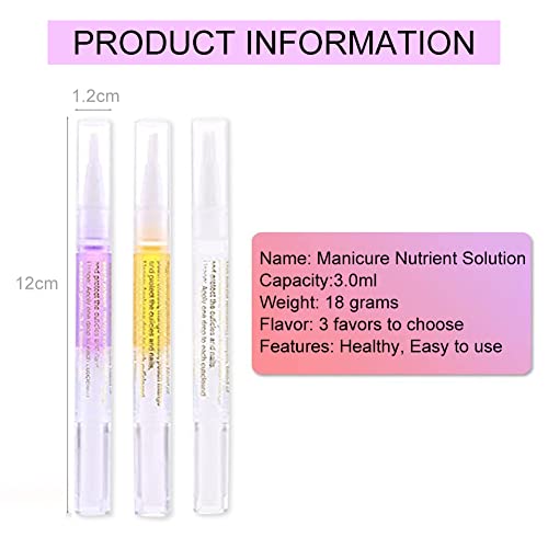 Aceite para Cuticulas, Tratamientos para uñas, Aceite para Uñas, Aceite Reparador para Uñas y Cutículas, Pluma Lápiz para Cuidado de Uñas para Esmalte para Quitar Callos, 3 Piezas - imagen 7