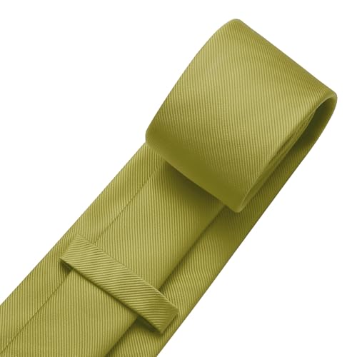 Image of DecTwig Men's Ties Solid Color Formal Neckties 3.15 inch (8CM) Black Ties For Men