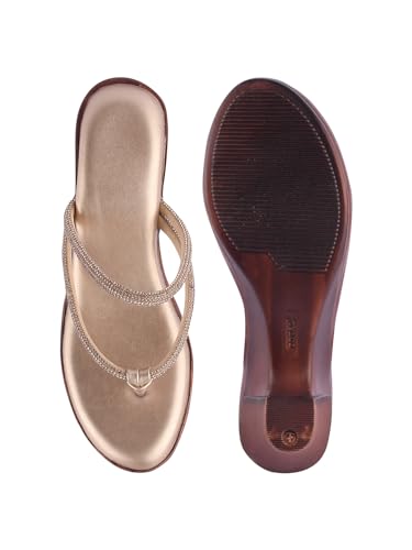 Image of TRYME Gorgeous Wedge Slip On Sandal Embellished Rhinestones Strap Platform Party Heels For Womens & Girls