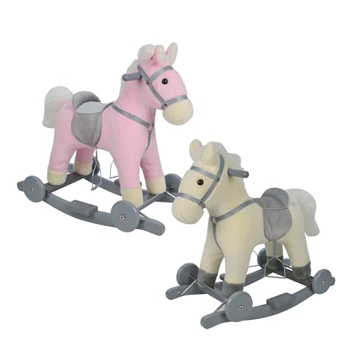 Famosa Softies - Caballito Balancín con Ruedas Y Sonido, Amarillo (Famosa 760023193)