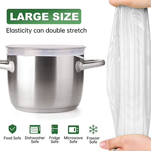 14Pcs Silicone Stretch Lids, 8 Different Sizes Reusable Silicone Lids Include Xxxl Diameter Of 10.6”, Food Grade Silicone Lids Bowls And Food Cover Fit For 2.6”-12.6” Container, Microwave Cover For Food #TOP1