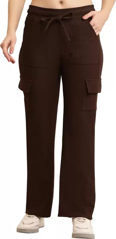 Image of Women Solid Loose Fit Knitted Cargo - Parent (BZCR9)