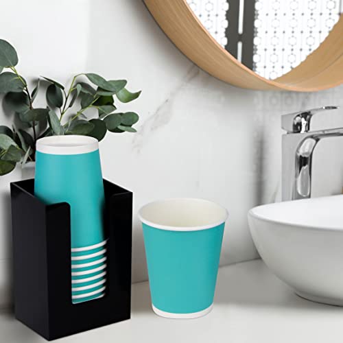 Aj Elite Bathroom Cup Dispenser - Compact Small Disposable Paper Cup Dispenser For 4Oz – 8Oz Paper And Plastic Rinsing Cups - Black Acrylic Cup Dispenser For Kitchen And Bathroom Vanity #TOP4