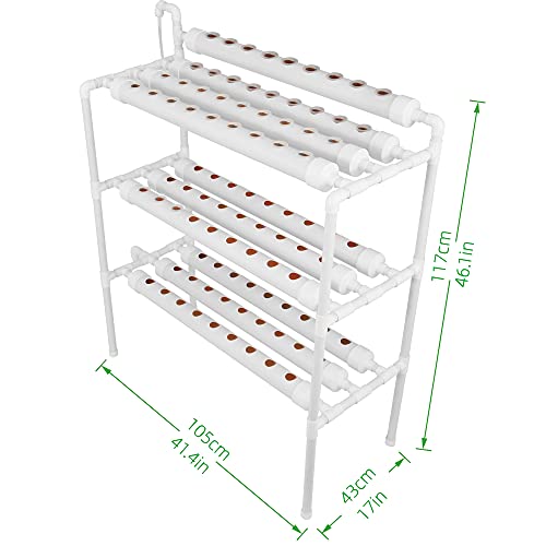 Ebuy Hydroponics Growing System 3 Layers 90 Holes Plant Sites, Hydroponic Planting Equipment, Hydroponic Grow Kit, Vegetable Tool Grow Kit Includes Water Tube, Timer… - Image 3