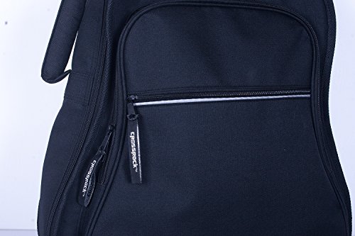 Image of Crossrock CRSG106CBK 4 /4 Size Classical Guitar Bag with 10mm Padded and Padded Backpack Straps in Black