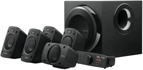Miniatura 6 de Logitech Z906 51 barra de sonido envolvente de 1000 W sistema de cine en casa paquete negro con auriculares para monitor de estudio y cable de audio