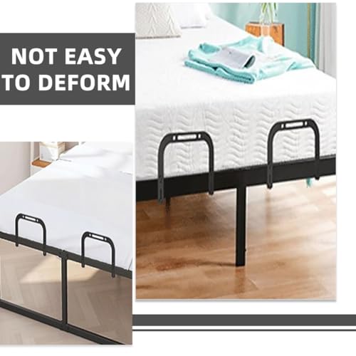 Butées pour matelas antidérapantes lot de 2 arrêts de lit réglables en métal noir - 6