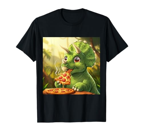 ピザ好き恐竜ワンピース Tシャツ