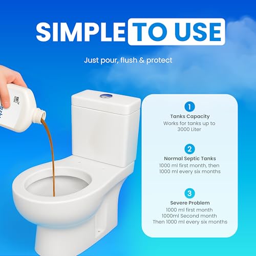 Image of natural septic tank cleaner odour remover sludge dissolver bacteria cleaner (1 litre)