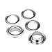 1000 Grommets + 1000 Washers - Nickel Finish - #2 Size, 3/8