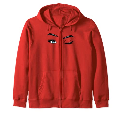Wink Winking Eye Sexy Flirty Flirt Pretty Eyes Sudadera con Capucha