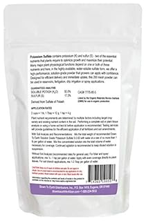Down To Earth All Natural Fertilizers Organic Solution Grade Potassium Sulfate - Professional Grade SOP Powder 200 mesh for Liquid or Spray Applications 0-0-50, 1 lb