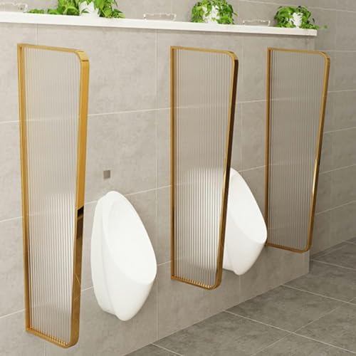 Separador de orinal, marco de acero inoxidable, pantalla de privacidad para baños de hombres, baños públicos, bares y restaurantes