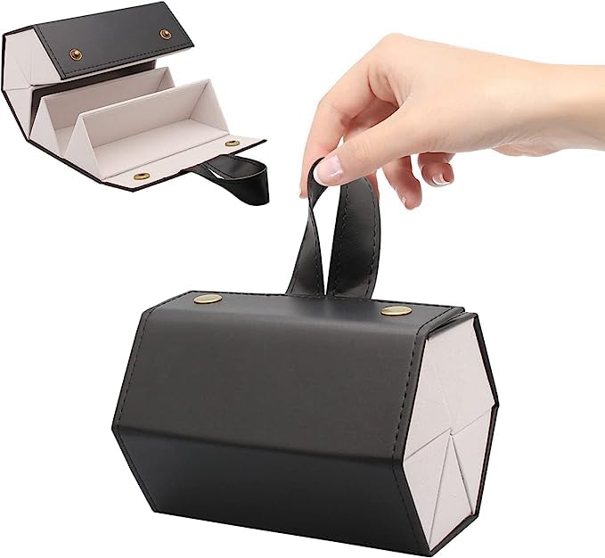 5‑Slot Travel Sunglasses Organizer Eyeglasses Storage Case Box Hanging Glasses Holder Display Multiple Sunglasses Travel Case for Men and Women, Convenient PU Leather Storage Box-image-12
