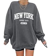 ORANDESIGNE Oversized Graphic Sweatshirt for Women Long Sleeve Crewneck Pullover Casual Fall Hood...