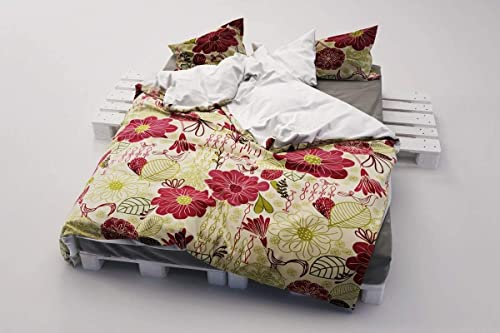 Cama Japonesa con palets de 150x200x14 cm color Blanco - Camas de palets individuales/dobles juveniles - Somier bajo- Base de cama - Estructura