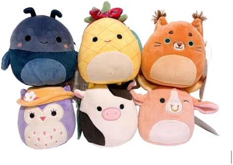 Squishmallows 2024 Everyday Squad Set of 6 Assorted 5" Cow Owl Cat Plush Doll Toy image 3