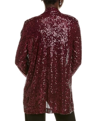 Anne Klein Women's Sequin Drape Front Cardigan Jacket2