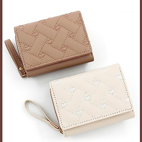 Women Short Wallet PU Leather Credit Card Holder Fashion Zipper Small Coin Purses Change Pocket Business Gift for Girls, lavender4