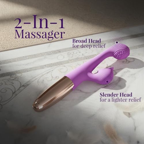 Image of ZYLLION Bunny Rabbit Massager - Purple | Ergonomic Design | Multiple Modes | Quiet & Portable