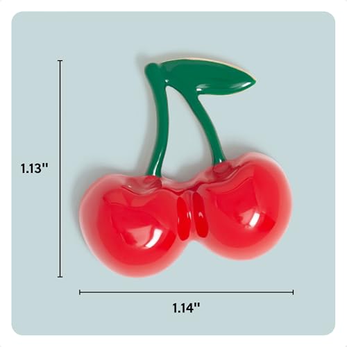 Imanes decorativos en forma de cereza, pack de 4 miniatura 3