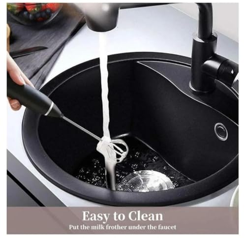 Image of Electric Milk Frother with 2 Attachments (Double-Layer Frother & Egg Whisk), 3-Speed Adjustable, Rechargeable Handheld Coffee Mixer for Latte, Cappuccino, Drinks & Eggs - Stainless Steel