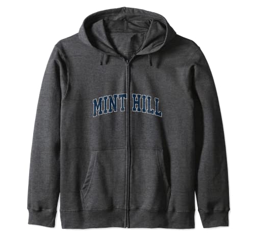 Mint Hill North Carolina NC Diseño deportivo vintage azul marino Desig Sudadera con Capucha