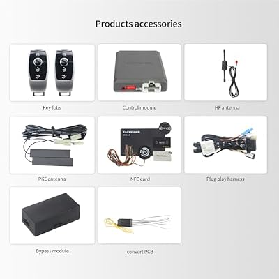 EASYGUARD PKE Remote Starter NFC Lock Unlock System Only Fit for 15-18 Mercedes Benz C Class W205/16-19 GLC X253/14-17 S Class W222 with Factory Push Start Button