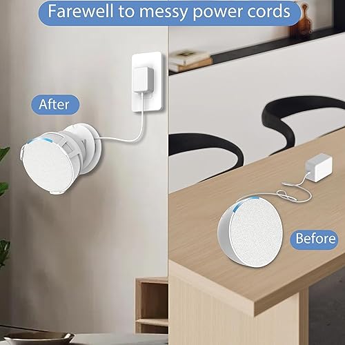 Support mural pour Amazon Echo Pop JY05 avec gestion de câble intégrée - 4