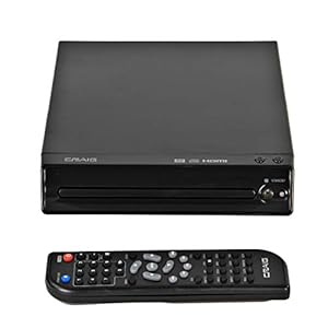 Craig CVD401A Compact HDMI DVD Player with Remote in Black | Compatible with DVD-R/DVD-RW/JPEG/CD-R/CD-R/CD…