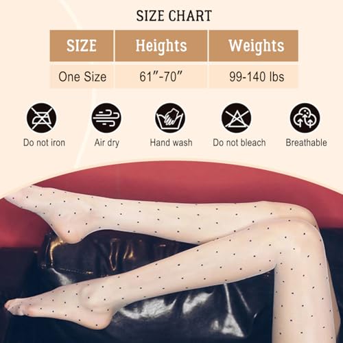 MESU Polka Dot Patterned Tights Thigh High Pantyhose Stocking3