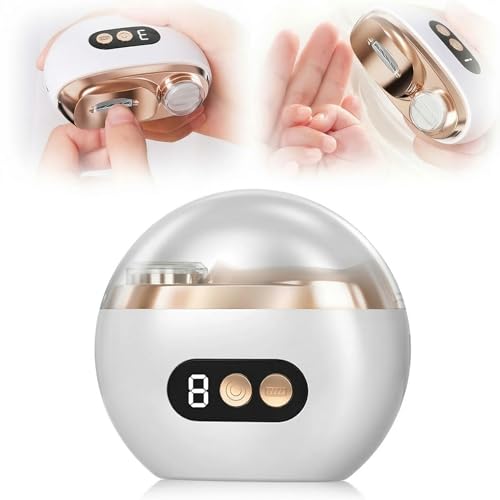 Elektrischer Nagelknipser Nagelfräser Elektrische Nagelfeile 2026 Upgrade 3-in-1 Elektrischer Nagelschneider mit LED Licht für Babys Erwachsene und Senioren