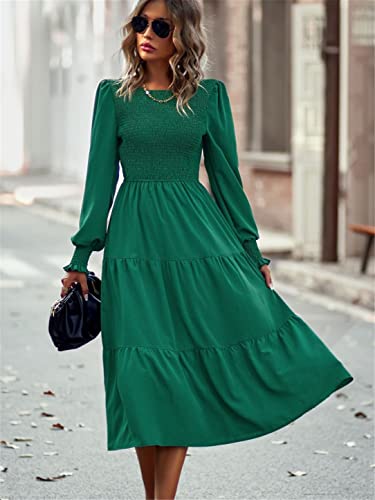 Robe midi décontractée ajustée pour affiner la taille sans serrer - 4