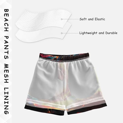 Fire Soccer Little Boys Swim Trunks Kids Board Shorts Swimsuit Bathing Suit Swimwear Size 8 213424444