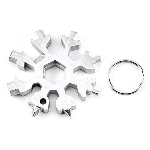 18-en-1 Flocon Outil Multifonction Flocon, Flocon Outil Multifonction Flocon, L'Argent Peut Être Utilisé pour Ouvrir Les Bouteilles de Bière, Serrer Les Vis, Réparer Les Skis, Les Vélos, Etc Cover