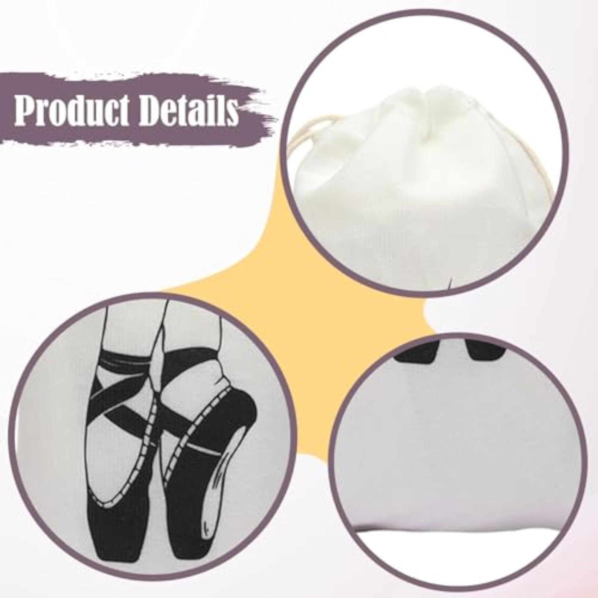 Dance Shoe Bag Accessory, Spacious with Drawstring for Studio