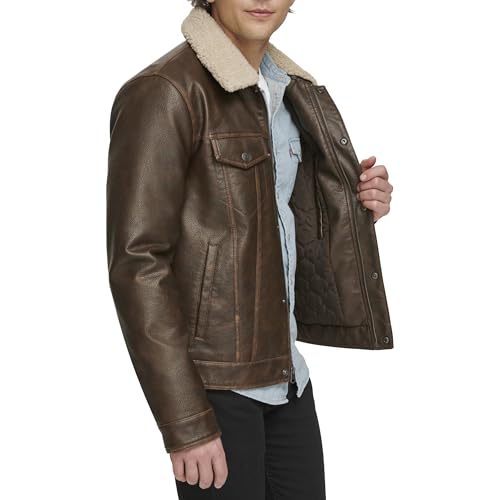 Image of Levi's Men's Faux Leather Classic Trucker Jacket