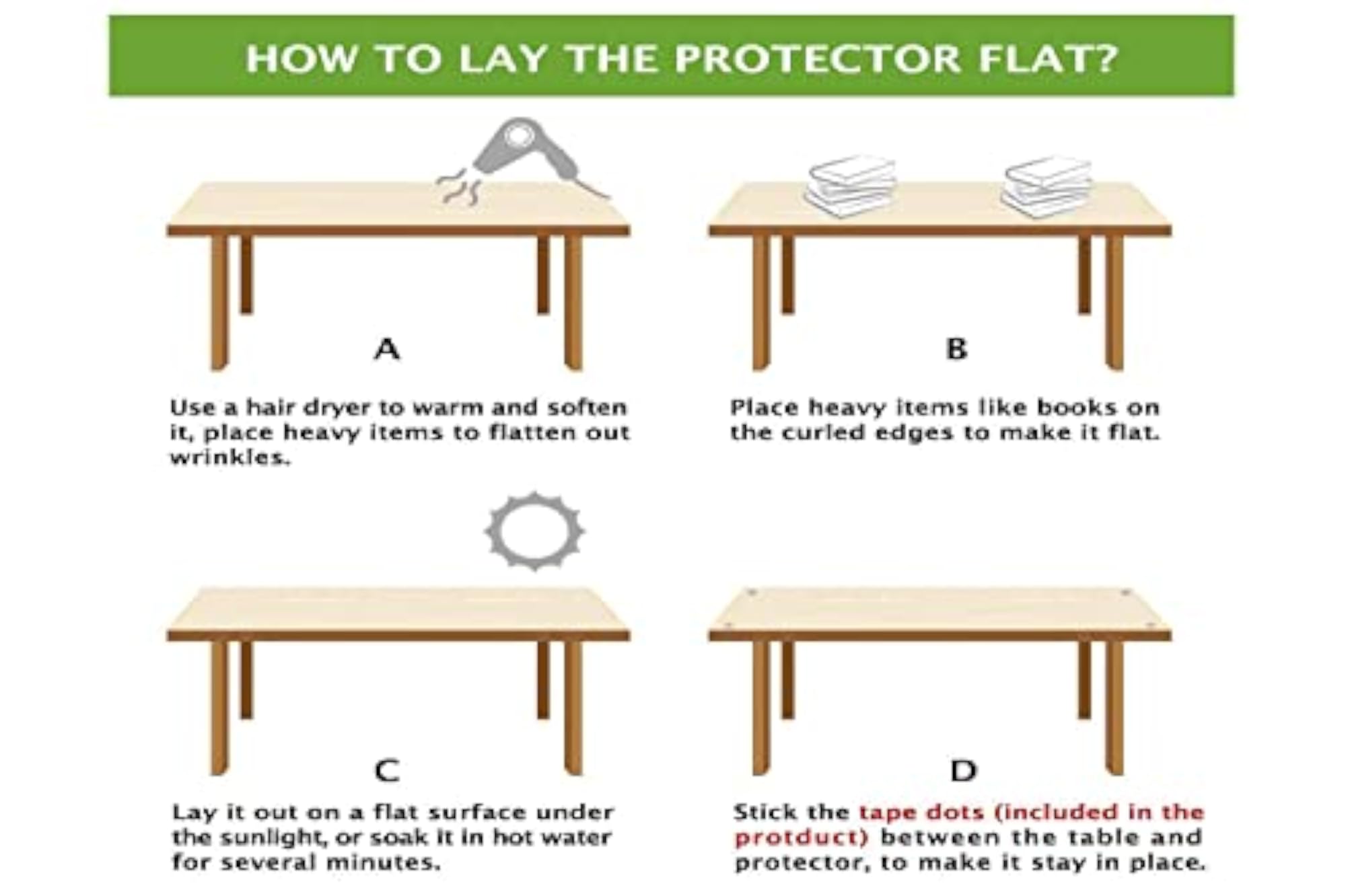 PVC Transparent Dining Table Protector - 1mm Thick