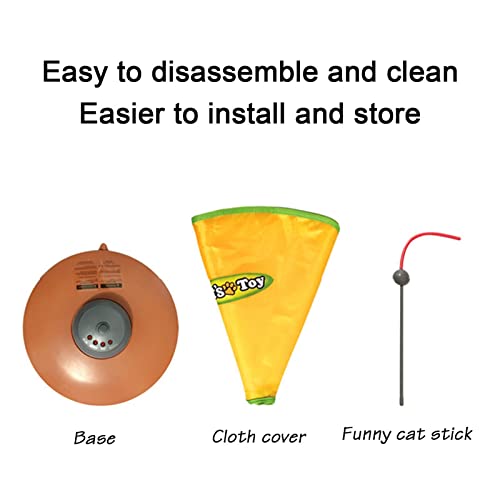 Brinquedo de gato em movimento | Brinquedo giratório gato elétrico com cauda provocante,Brinquedos d