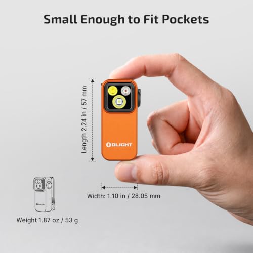 Image of OLIGHT Oclip Pro EDC Flashlight Clip-on Light, Rechargeable 500 Lumens with Three Lighting Solutions Type-C Charging, Magnetic Flash Lights for Signaling, Cycling, Outdoor or Indoor Use(Orange)