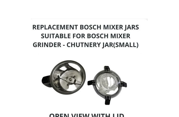 Image of Stainless Steel Chutney Jar (400ml) - Replacement Small Jar Compatible with Bosch Mixer Grinder | Durable & Efficient Jar for Grinding and Mixing