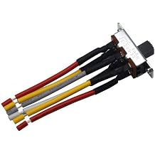 for E-209-22 6Pin Toggle Switch Compatible for SL13B for Ceiling Fan 3A 250VAC/6A 125VAC, Rocker Switch with Wire Pre-Wired Double Pole/Double Throw Slide Transfer Switches