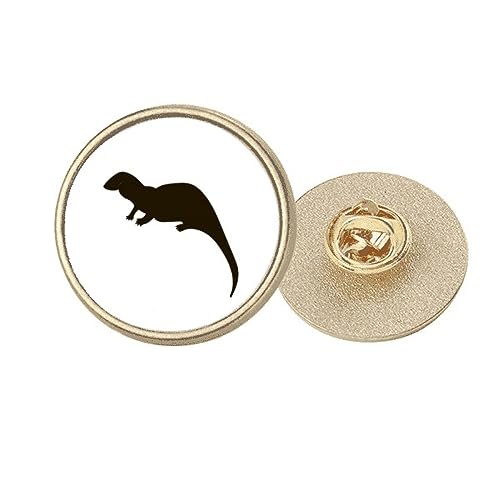 Broche loutre de mer noire et dorée pour personnaliser un manteau d'hiver